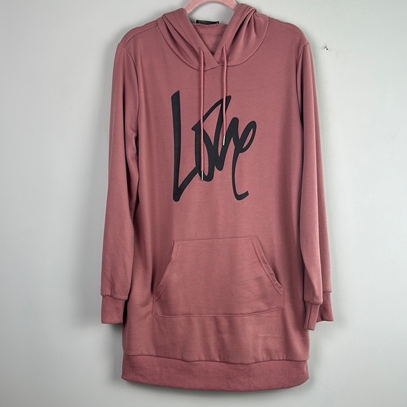 PRETTYGARDEN Womens Hooded Sweatshirt Dress Long Sleeve Pullover Hoodie Size XL - Picture 2 of 16